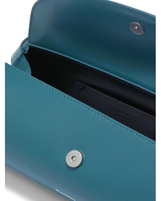 Jil Sander Blue Small Cannolo Iconic Line Shoulder Bag