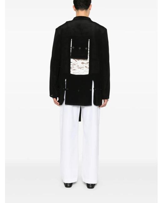 Yohji Yamamoto Black Silk Coat for men