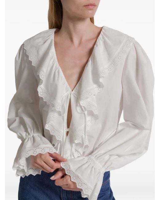 Alberta Ferretti White Poplin Shirt
