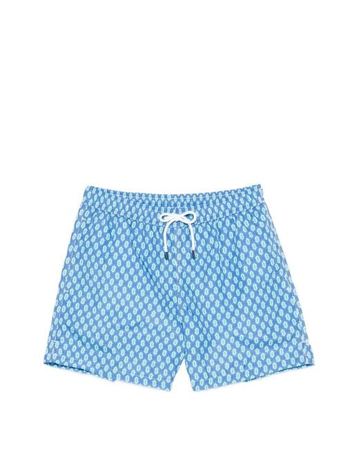 Fedeli メンズ ブルー Madeira トランクス水着