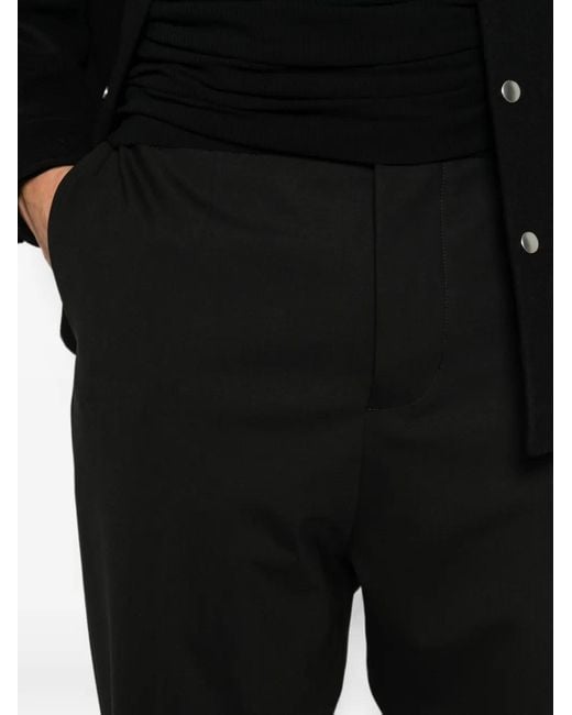 Rick Owens Black Astaires Pressed-Crease Straight-Leg Trousers for men