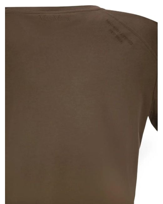 Max Mara Brown Embroidered T-Shirt