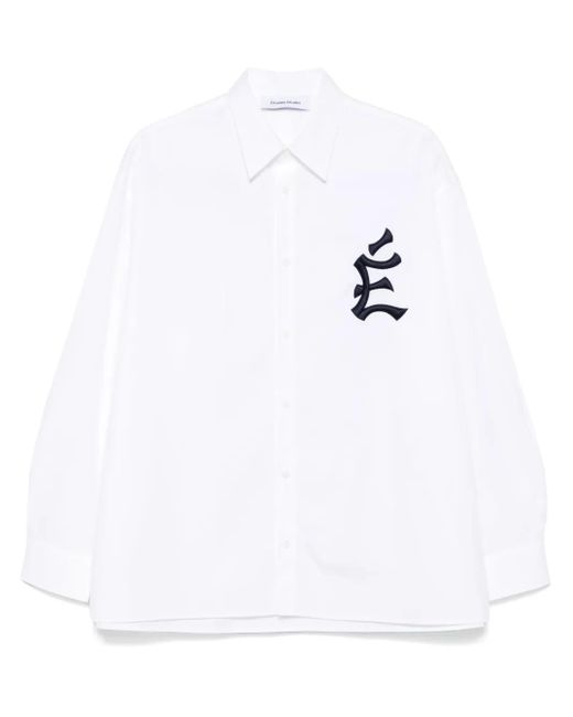 Etudes Studio White Logo-Embroidered Shirt