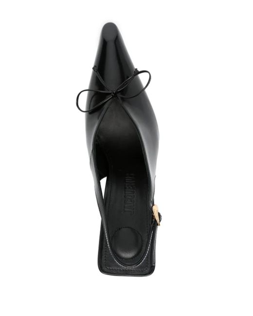 Jacquemus Black Les Sculptures 'les Slingbacks Cubisto Hautes' Heels
