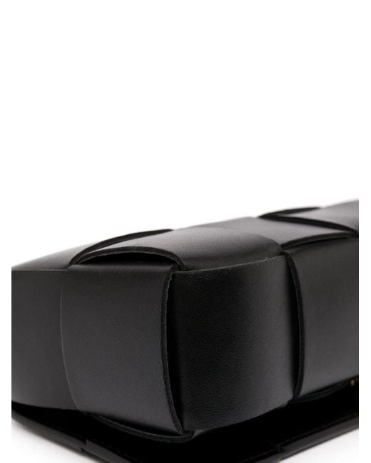 Bottega Veneta Black Cassette Intrecciato-leather Pouch Bag - Women's - Calf Leather