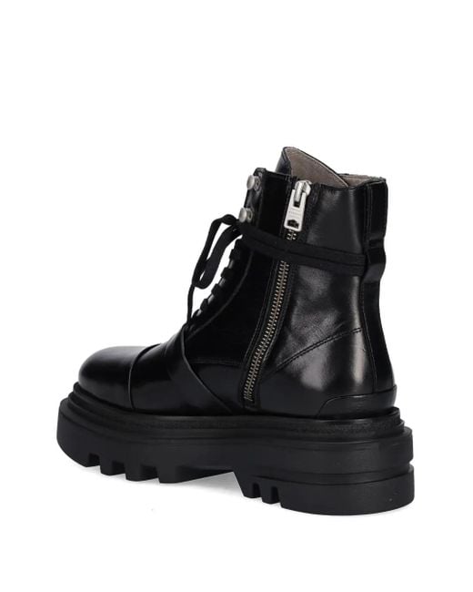 AllSaints Black 55Mm Astriid Buckle Lace-Up Boots
