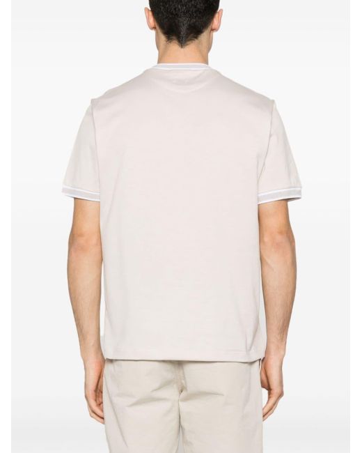 T-shirt en coton à rayures Eleventy pour homme en coloris White