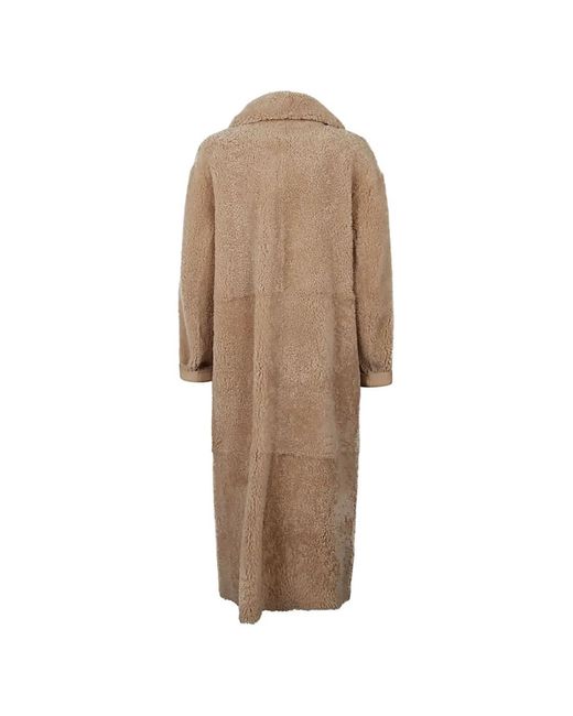 Enes Natural Shearling Long Coat