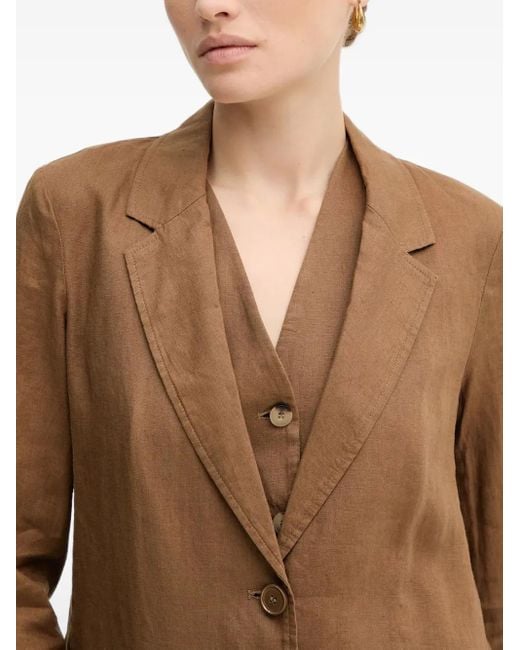 Benetton Brown Notched Lapels Blazer