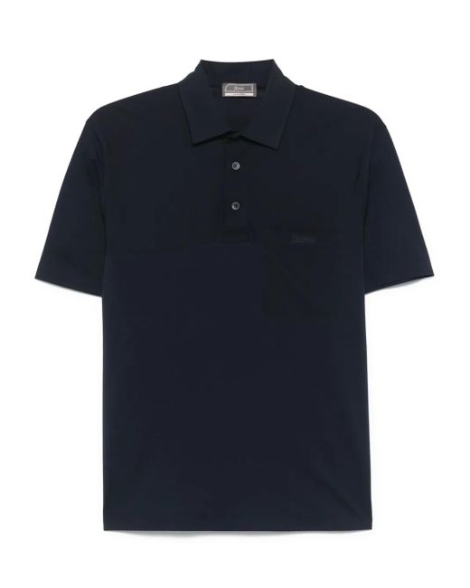 Herno Poloshirt Mit Logo-Prägung in Blue für Herren