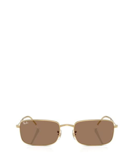 Ray-Ban Metallic Square-Frame Sunglasses