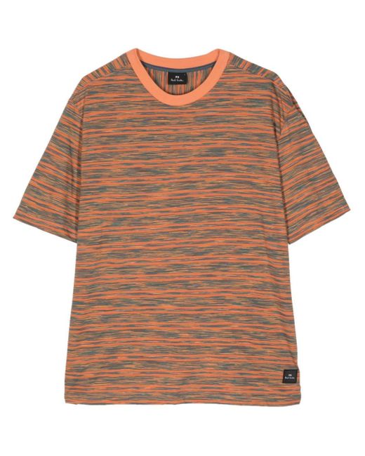 PS by Paul Smith Brown Space-dye Cotton T-shirt for men