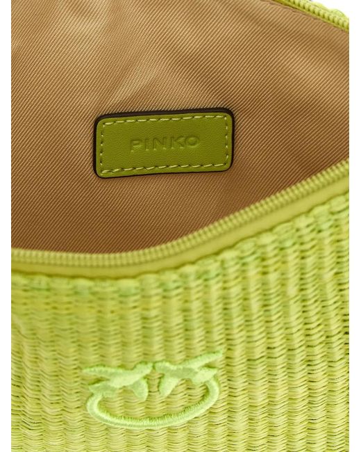Pinko Green Love Birds Clutch Bag