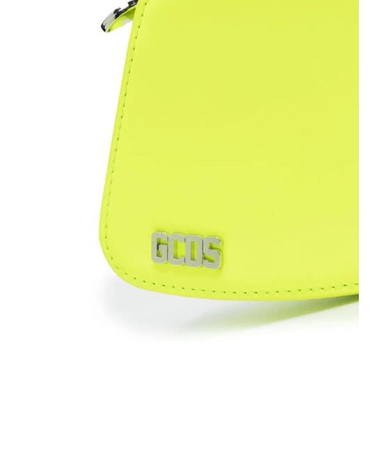 Gcds Yellow Small Comma Crossbody Bag