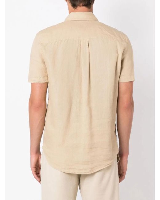 Osklen Natural Short-Sleeved Flax Shirt for men
