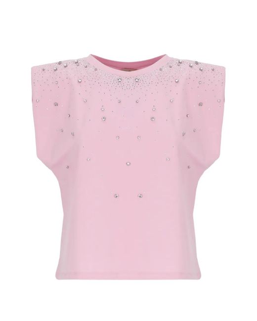 Emme Pink Emmutopia Strass-Embellished T-Shirt