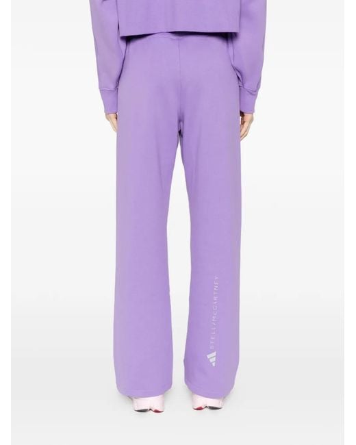 Adidas By Stella McCartney Purple Drawstring-Fastening Track Pants