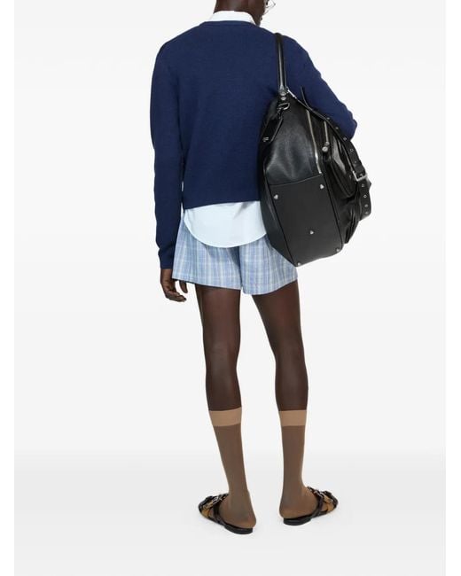 Acne Blue V-Neck Sweater for men