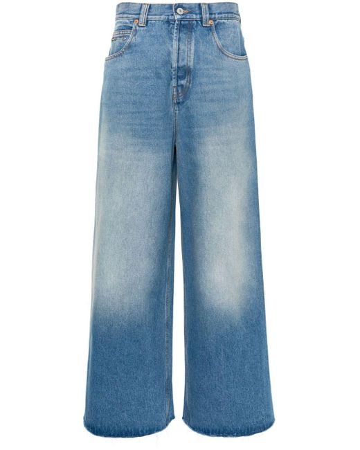 Gucci Blue Organic Cotton Flared Denim Jeans