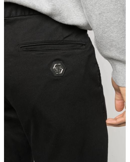 Philipp Plein Black Long Trousers Tailored for men