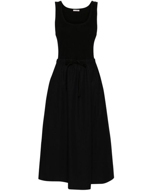 Moncler Black Scoop-neck Midi Dress