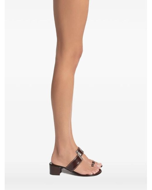 Giuseppe Zanotti White Stitching Leather Sandals