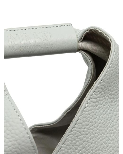 MM6 by Maison Martin Margiela Gray Leather Tote Bag