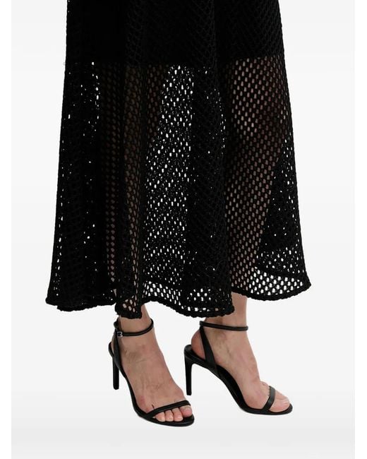 DKNY Black Flared Maxi Dress