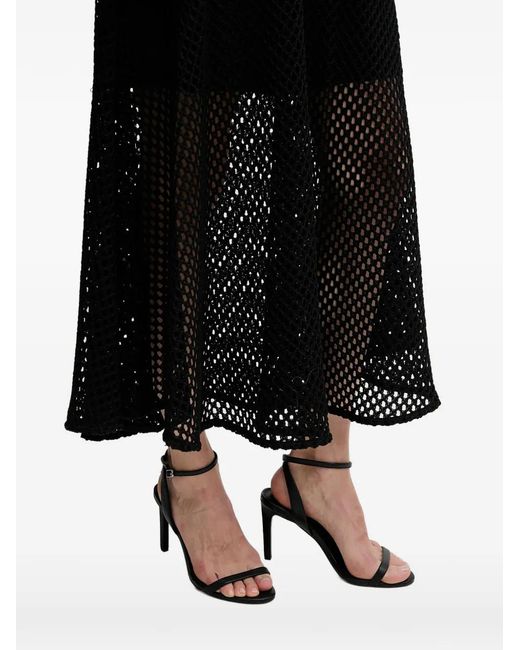 DKNY Black Flared Maxi Dress