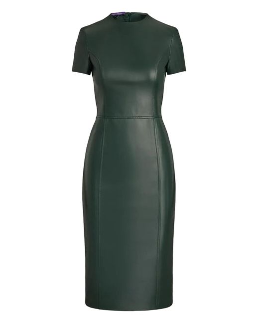 Ralph Lauren Green Kurzärmeliges Kleid mit Gürtel