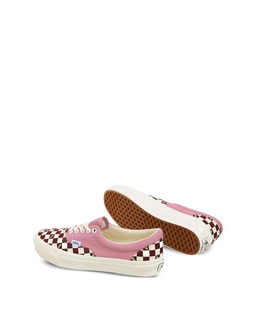 Vans Pink Lx Era Reissue 95 Checkerboard-Pattern Sneakers for men