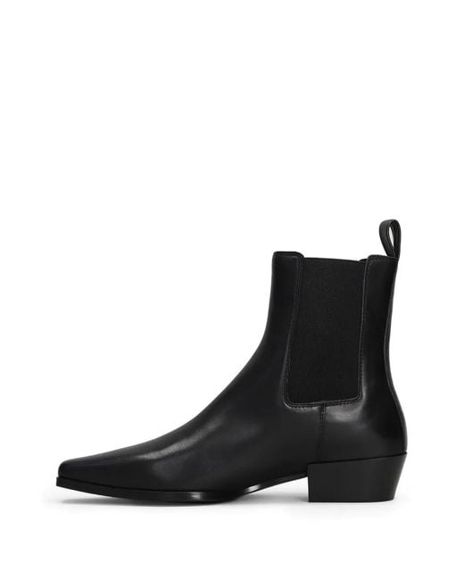 strategia shoes Black Pointed-Toe Ankle Boots
