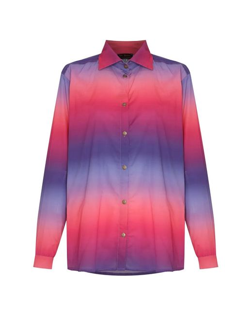 Amir Slama Pink X Tati Barbieri Gradient-Effect Long-Sleeved Shirt