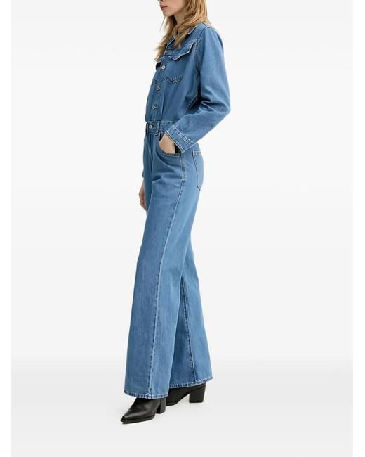 Buttoned Denim Jumpsuit Levi's de color Blue