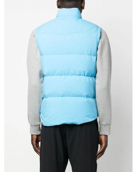 Woolrich Blue Feather Down Gilet for men