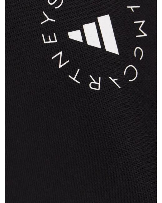 Adidas By Stella McCartney Black Logo Cropped Hoodie