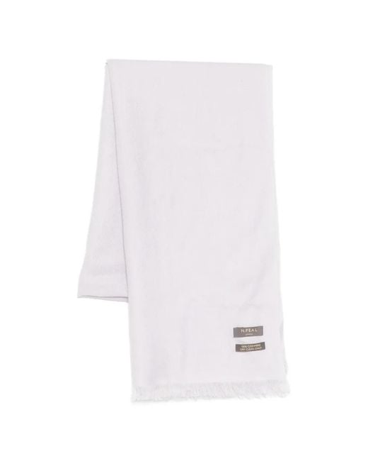N.Peal Cashmere White Pashmina Stole