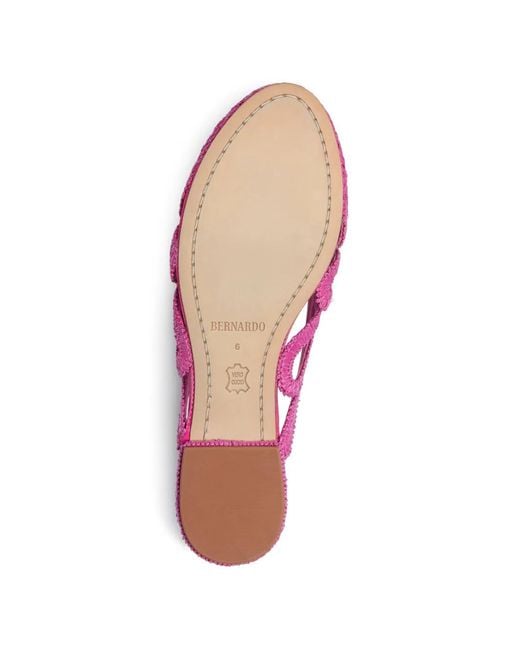 Bernardo Pink Cappadocia Raffia Cut-Out Mules