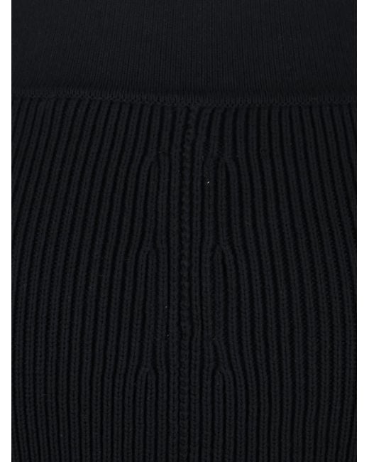 Rick Owens Black Wool Midi Skirt