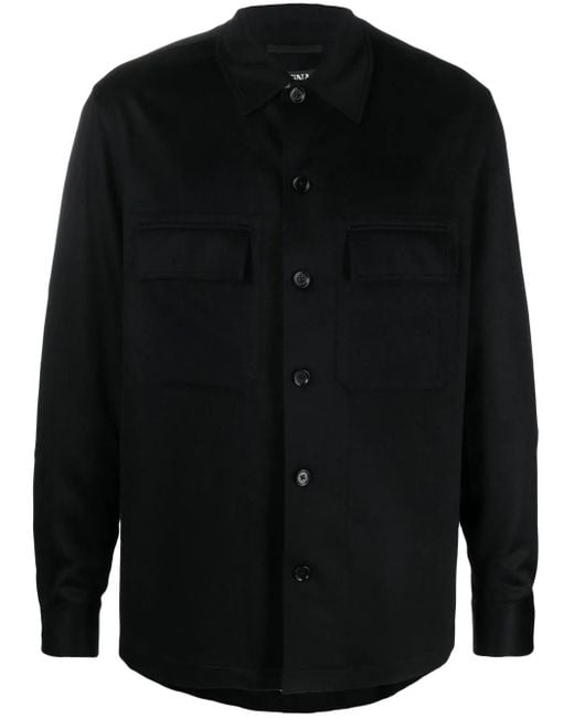 メンズ Zegna Alba Oasi シャツジャケット Black