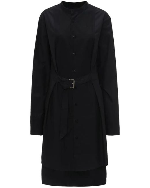 J.W. Anderson Black Belted Cotton Dress