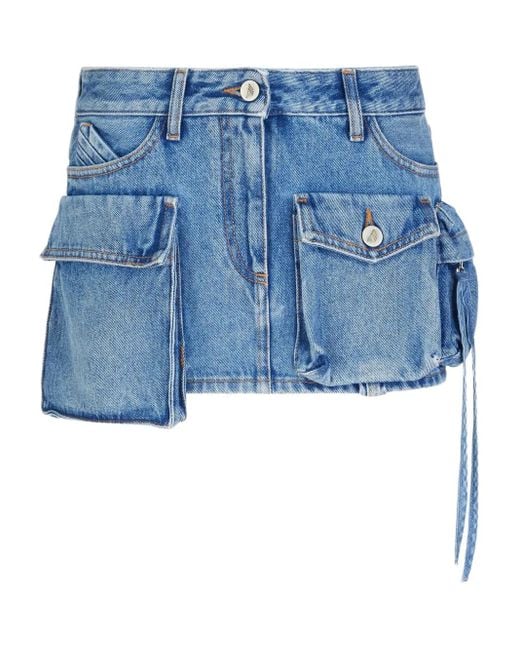 The Attico Blue Fay Skirt