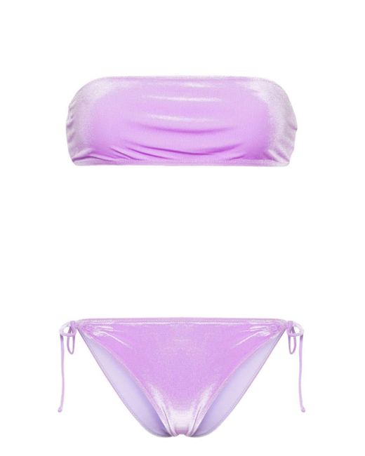 Mc2 Saint Barth Reebby Fluwelen Bikini in het Purple