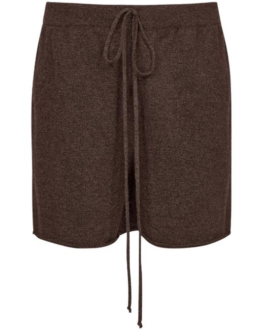 Maison Margiela Brown Four-Stitch Logo Track Shorts for men