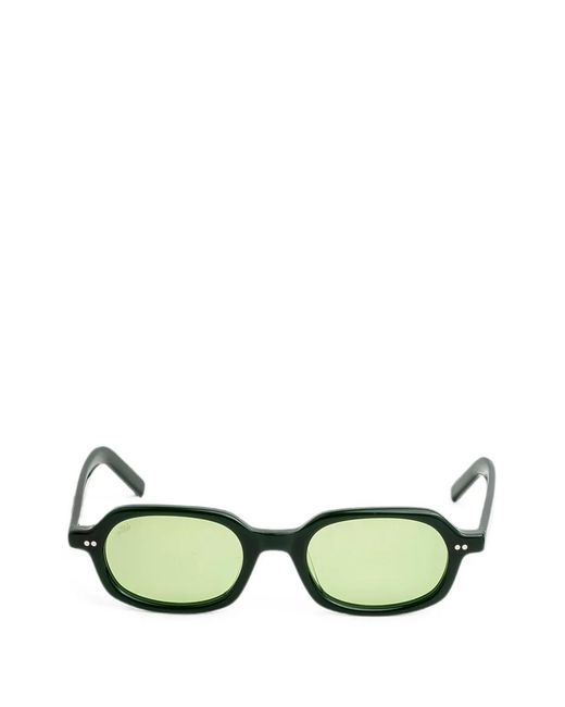 AKILA Green Psyche Geometric-Frame Sunglasses