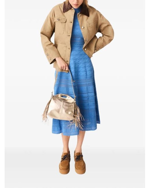 Maje Natural Jeansjacke mit aufgesetzter Tasche