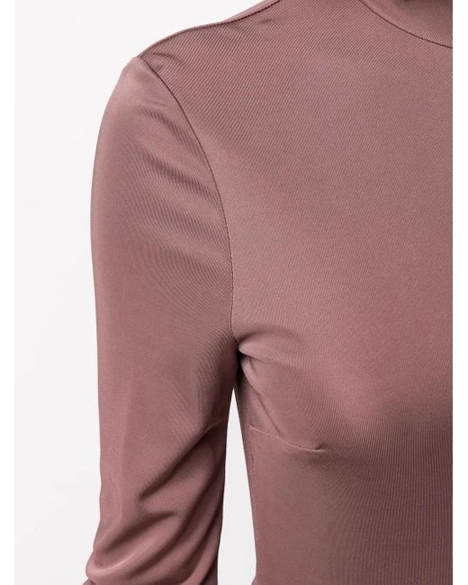 The Attico Purple Kleid Mit Schlitz