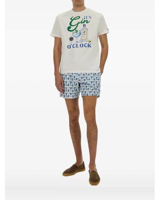 メンズ Mc2 Saint Barth Graphic-print T-shirt Blue