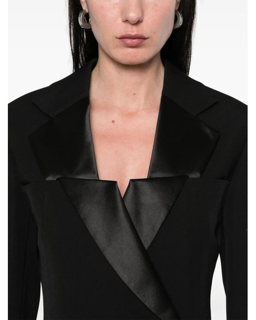 Alexander Wang Black Double-Breasted Cropped Blazer