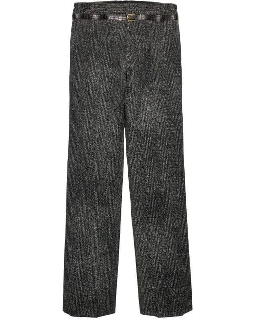 Prada Gray Cotton Gabardine Trousers for men